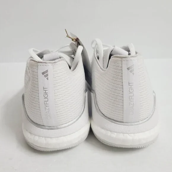 NEW Adidas Womens CrazyFlight Volleyball Shoes IG3970 Size 14 White Silver